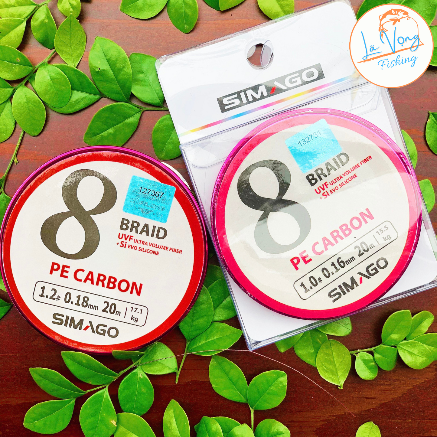 Dù Simago 8X PE Carbon siêu bền - Link câu cá - Thẻo câu cá đơn, đài, lục