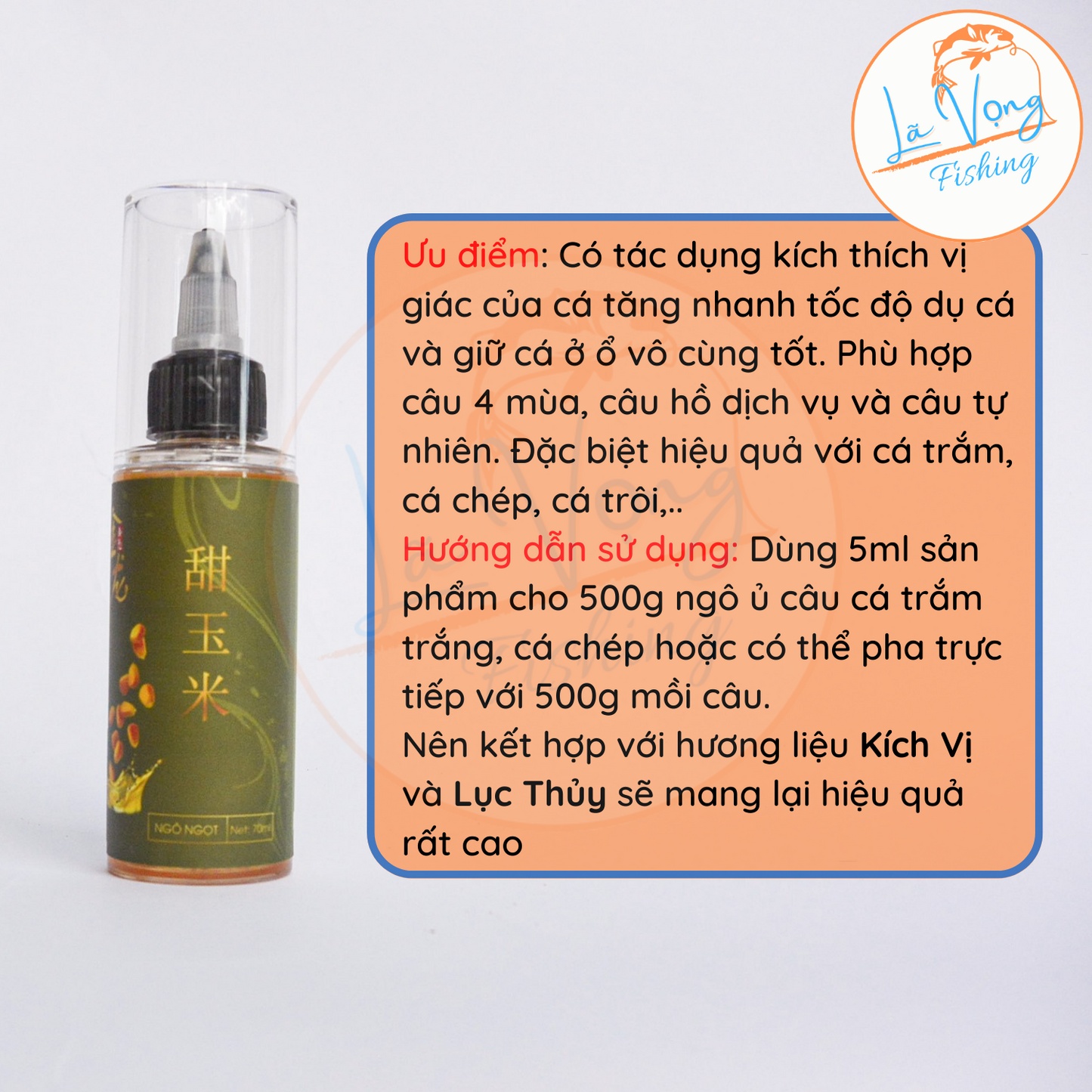 Hương liệu câu cá trắm đen Lục Thủy, Kích Vị , Ngô Ngọt - Kim Long