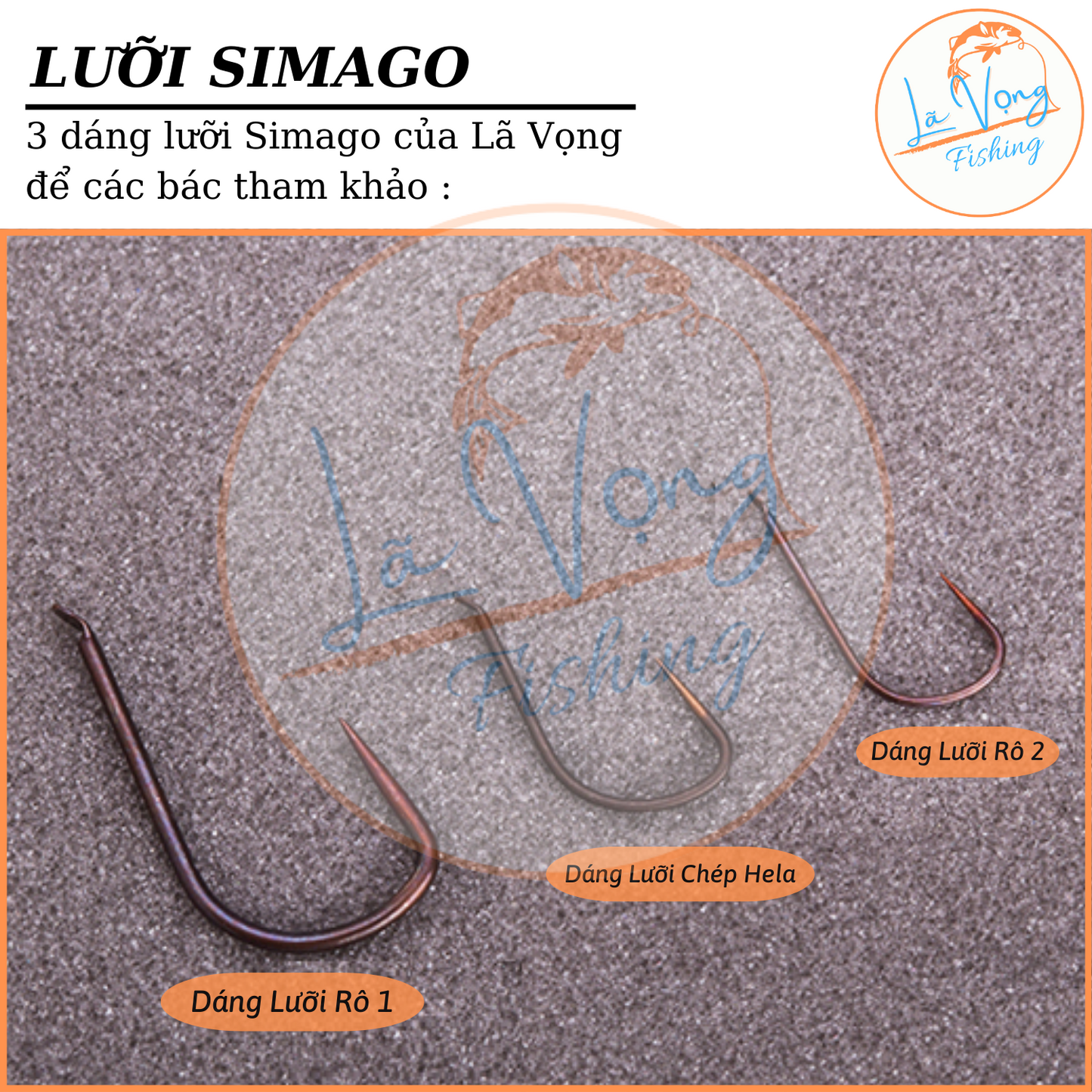 Lưỡi Câu SIMAGO Không Ngạnh Chuyên Rô Phi, Trắm , Chép , Trôi