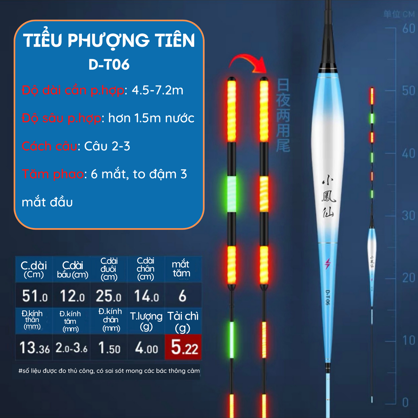 Phao Nano Săn Hàng Câu Đài Tiểu Phượng Hoàng D-T