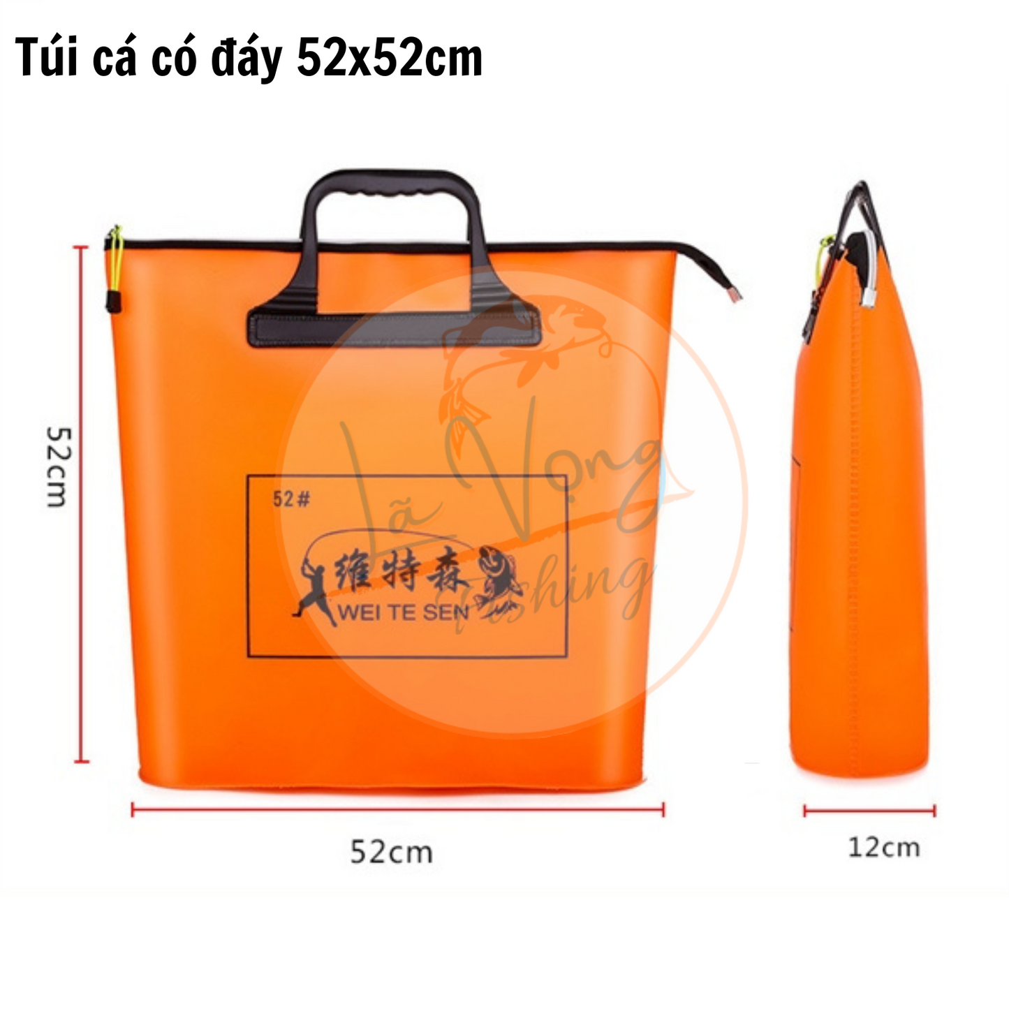 Túi Đựng Cá, Phụ Kiện Có Đáy Size Lớn 52x52cm, 58x58cm