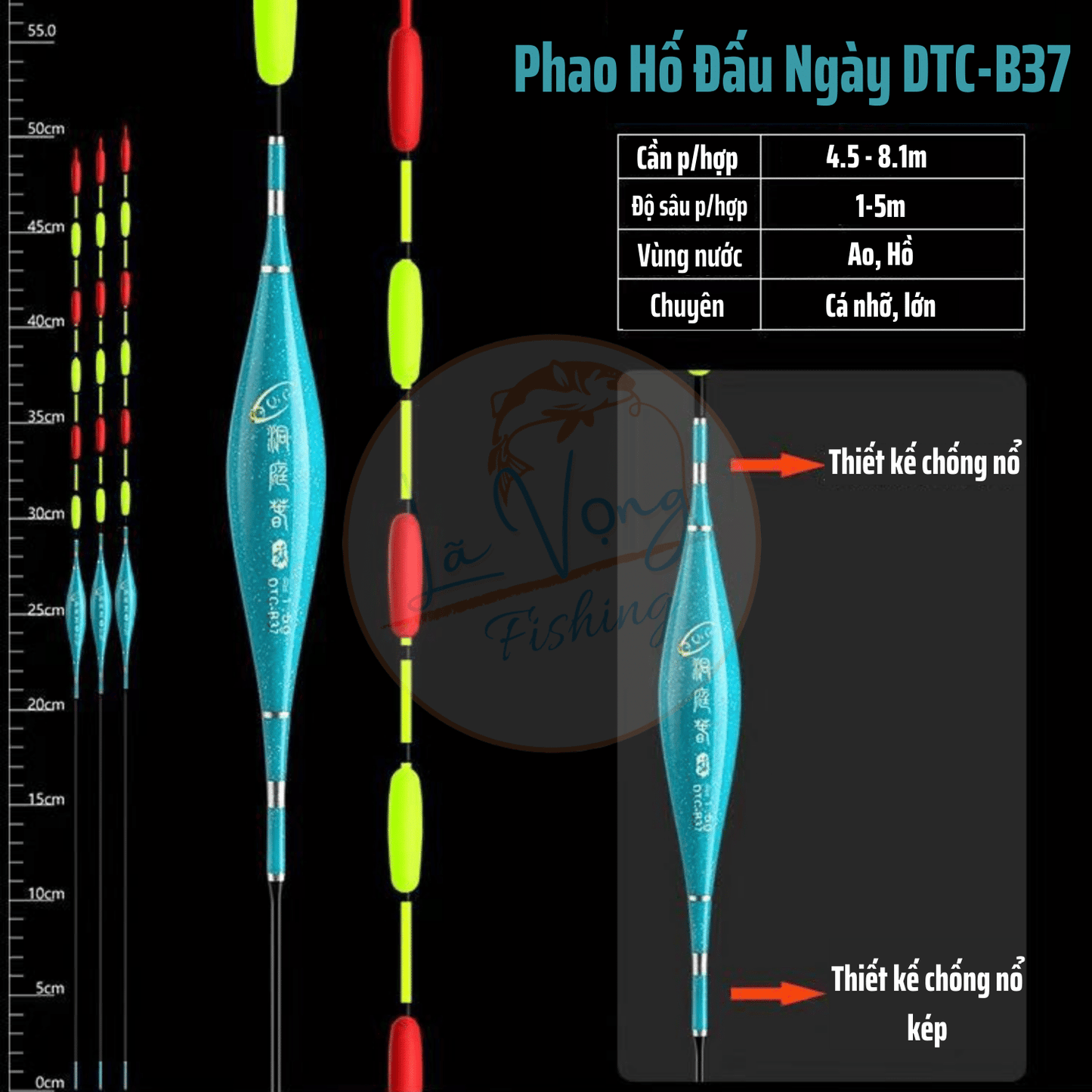 Phao Hố Đấu Chuyên Ngày Tăm Đậm Nhìn Xa Rõ Ràng DTC-B37