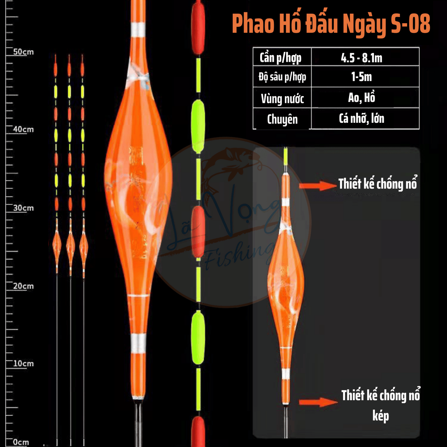 Phao Hố Đấu Chuyên Ngày Tăm Đậm Nhìn Xa Rõ Ràng S-08