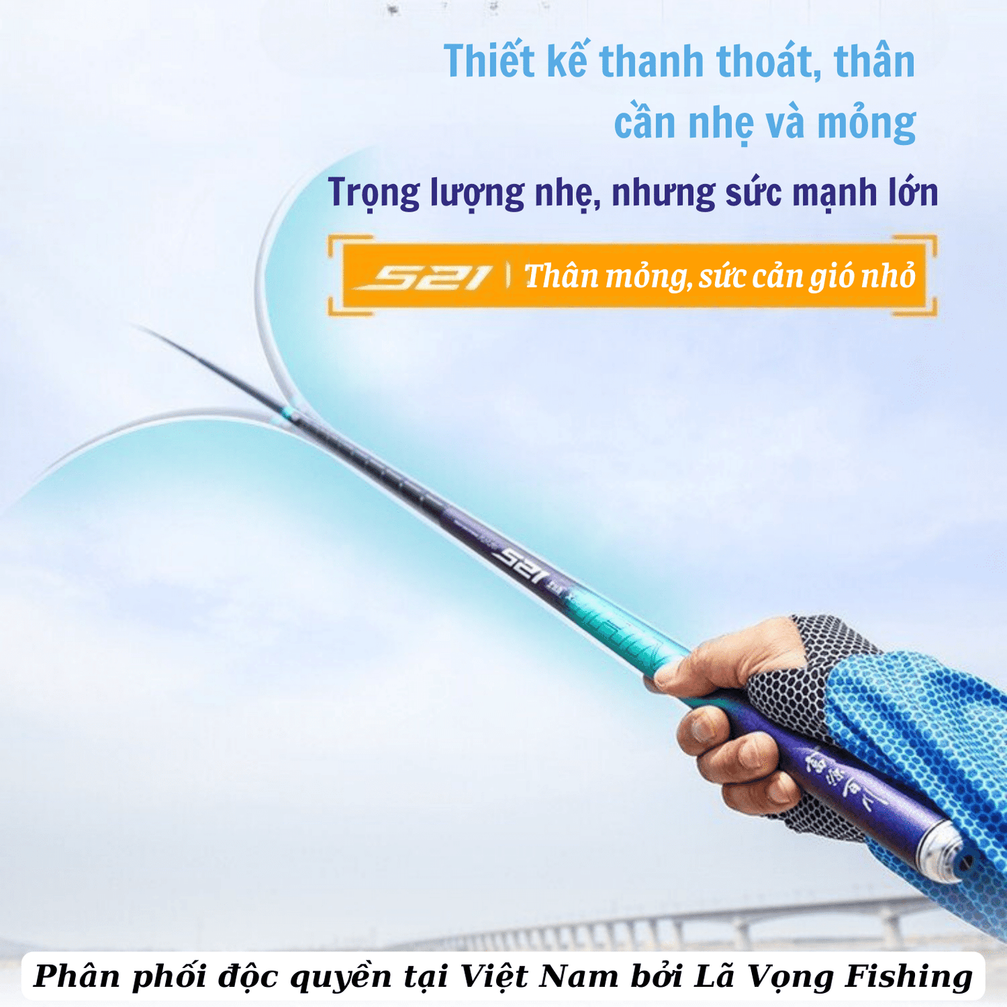 Cần Câu Đơn Đài Tổng Hợp Fuyuan 521 - 5H, Cần Câu Chính Hãng. Cần Câu Cá Đơn Đài