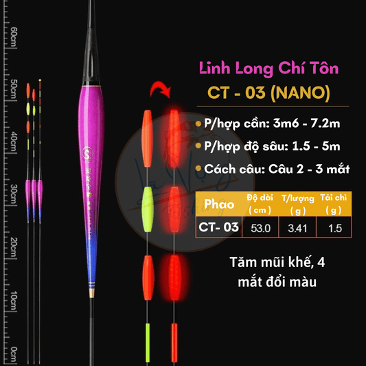 Phao Câu Đài Hố Đấu Linh Long Chí Tôn, Phao câu đài săn hàng Mã CT03