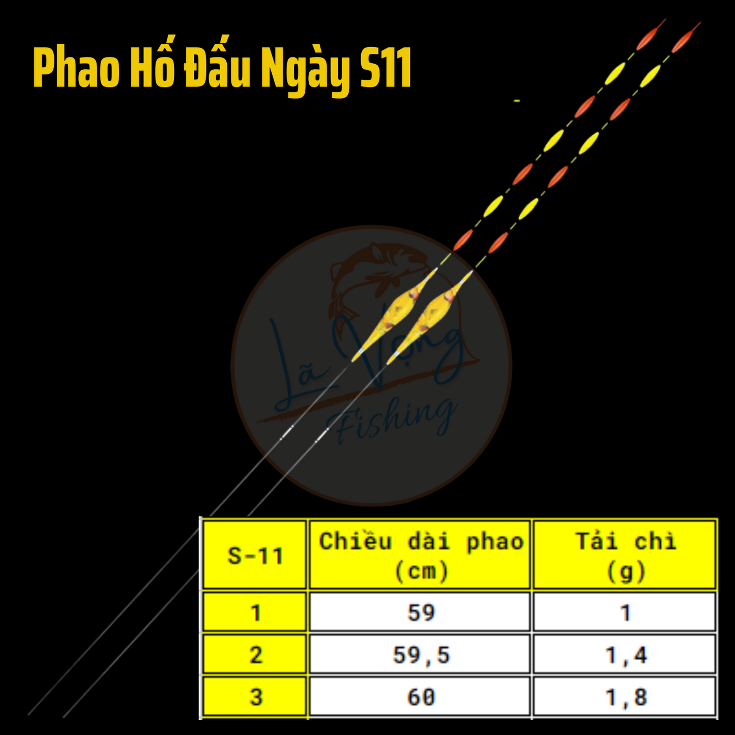 Phao hố đấu ngày cao cấp, Phao câu đài nano mã S -11. Phao câu đơn đài hố đấu câu chép, trôi, cỏ, trắm đen