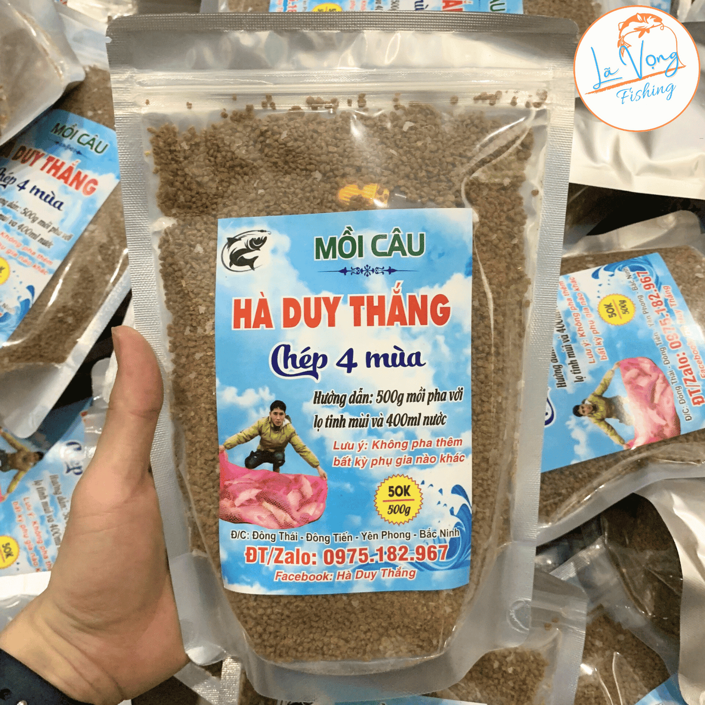 Mồi Câu Hà Duy Thắng - Chép Đặt Biệt (gói 1kg), Chép 4 Mùa, Mồi Đơn Đài