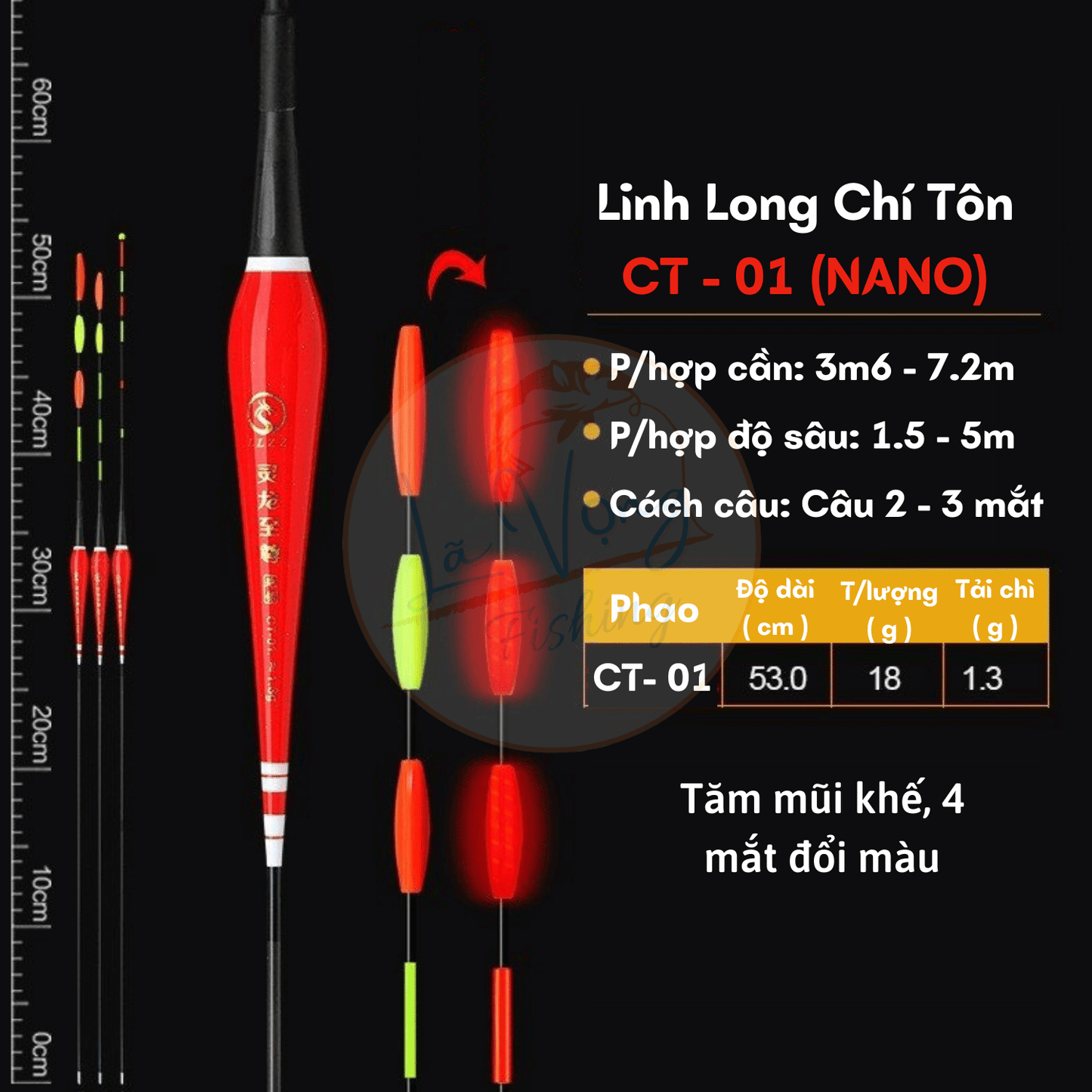 Phao Câu Đài Hố Đấu Linh Long Chí Tôn, Phao câu đài săn hàng Mã CT01