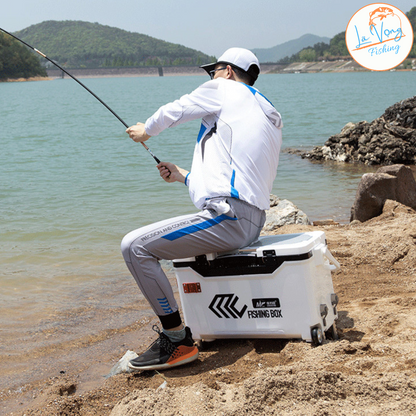 Áo Chống Nắng Câu Cá MC Jiadiaoni - Trắng Xanh - Lã Vọng Fishing