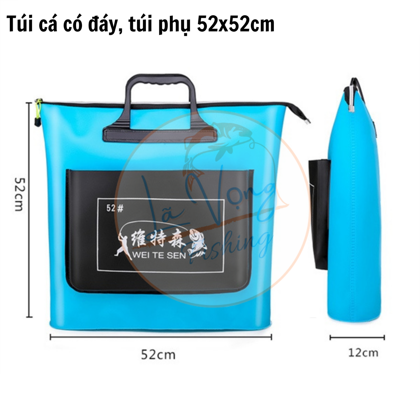 Túi Đựng Cá, Phụ Kiện Có Đáy Size Lớn 52x52cm, 58x58cm