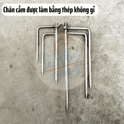 Chân cắm ô cực đại 34cm, chân cắm ô trong câu cá, câu đơn đài