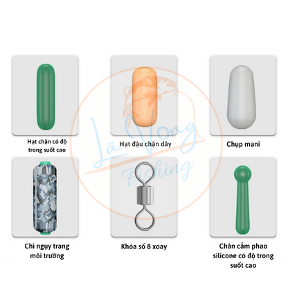 [ 2 bộ trục ] Trục làm sẵn Fuyuan Điên Phúc Super cao cấp, trục buộc sẵn câu cá, chuyên câu đơn đài