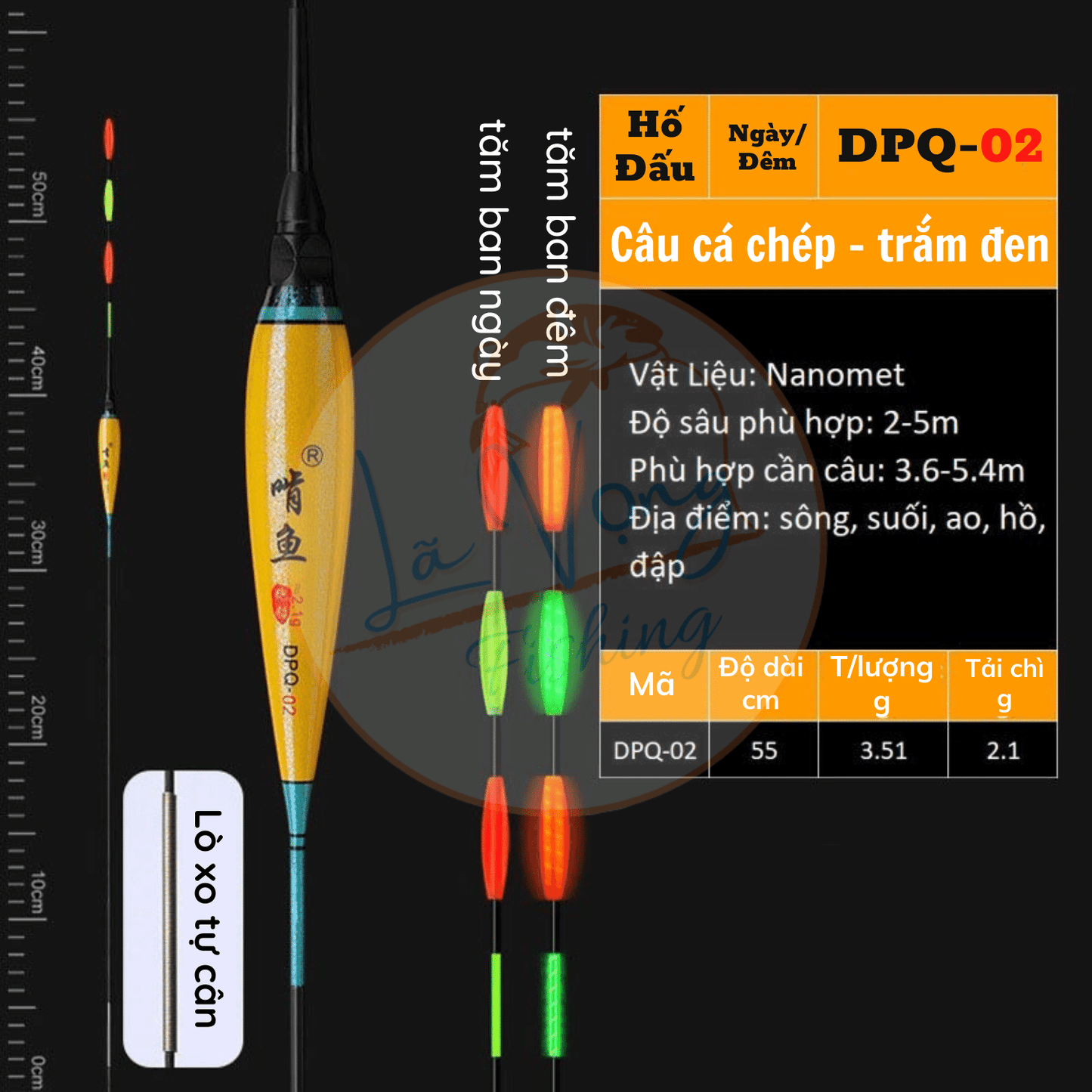 Phao Câu Cá Hố Đấu Quyền Năng Ngày Đêm DPQ - Lã Vọng Fishing