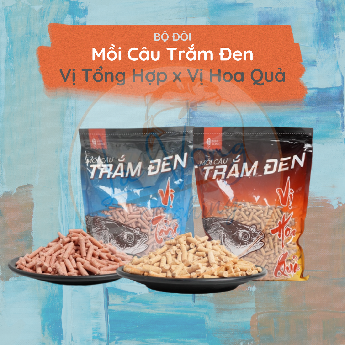 Mồi Câu Cá Trắm Đen Kim Long - dùng để xả hạt tạo ổ giữ cá hoặc làm mồi câu