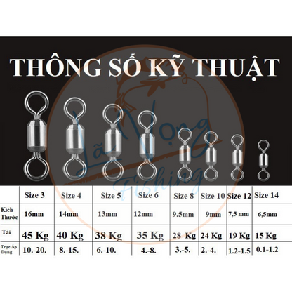 [ Lẻ cái ] Khóa Mani Số 8 Chính Hãng AOHU Chuyên Câu Đơn, Đài