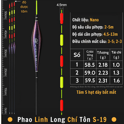 Phao hố đấu Ngày Linh Long Chí Tôn - Không tự cân. Phao hố đấu săn hàng câu đài