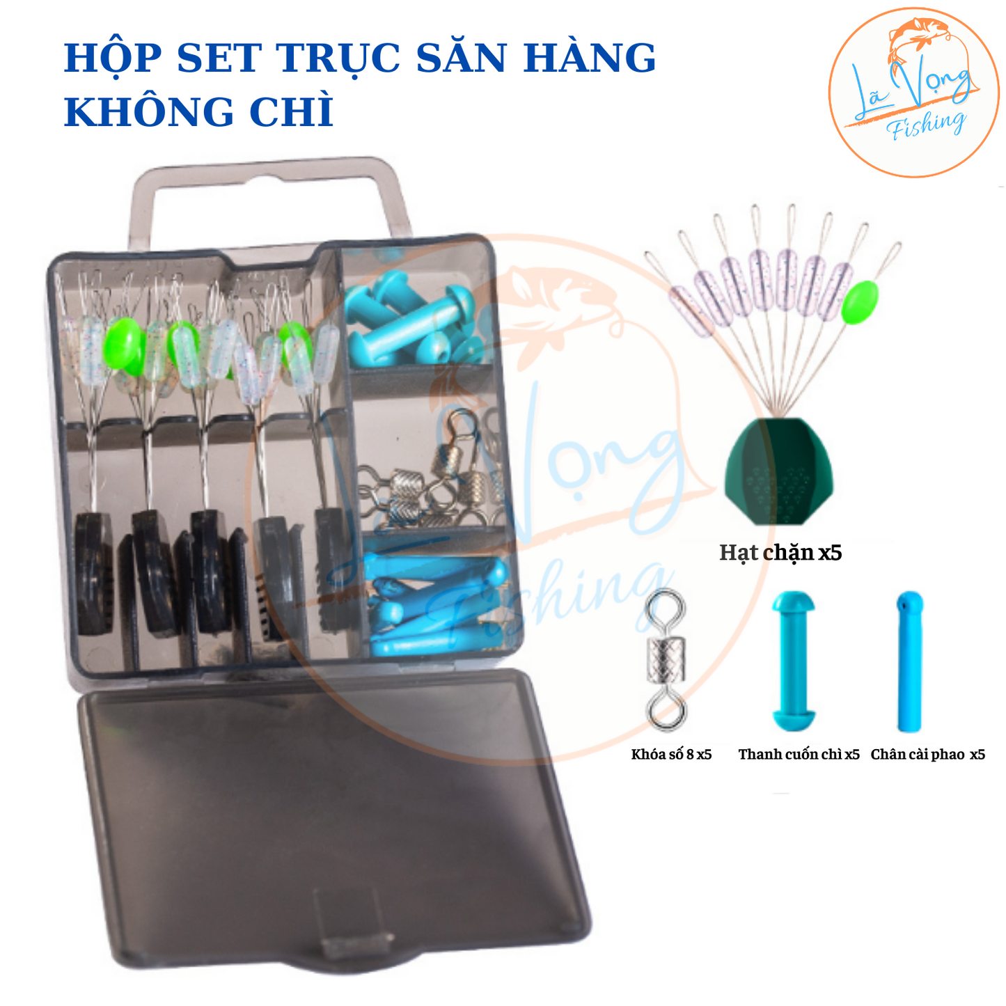 Hộp Set Trục Săn Hàng ( Combo 5 bộ ) Chuyên Câu Đơn Đài